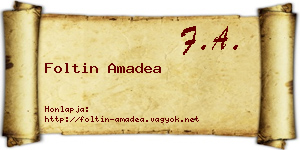 Foltin Amadea névjegykártya